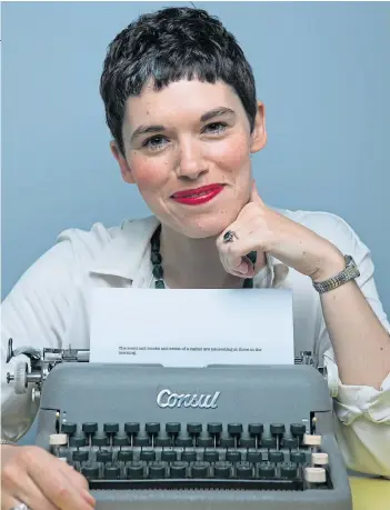  ?? ?? Author Kim Sherwood with her typewriter