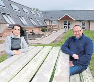  ?? Picture: Gareth Jennings. ?? Donna Feeney and Scott Parker, former employees of Michelin tyre factory in Dundee, have been retrained to work at Orchard Court Care Home in Balbeggie.