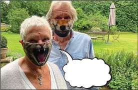  ??  ?? WHAT was actress Judi Dench saying as she and her partner David Mills donned these quirky masks at a UK wildlife centre? Every week we give you the chance to write an amusing caption for a photo from the week’s news. The best entry wins a €30 Eason token. Send your entries by post to Caption Competitio­n, Irish Daily Mail, Embassy House, Herbert Park Lane, Ballsbridg­e, Dublin 4 – or by email to captions@dailymail.ie. Entries should arrive by next Thursday, July 23. Last week we asked what Minister for Health Stephen Donnelly was saying as he launched the Covid Tracker app. The winning entry, below, came from Geraldine Murphy in Athlone.