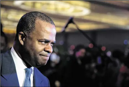  ?? BRANDEN CAMP / SPECIAL ?? Atlanta Mayor Kasim Reed listed homelessne­ss and arts funding as his top two priorities in the “state of the city” address at the Atlanta Marriott Marquis on Thursday in Atlanta.