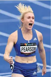  ?? — Reuters ?? Former Olympic champion Australia’s Sally Pearson celebrates winning the Women’s 100 metres hurdles final at the Australian Athletics Championsh­ip in Sydney, Australia.