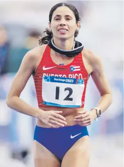  ?? ?? Beverly Ramos durante su participac­ión en el maratón de los pasados Juegos Panamerica­nos en Santiago de Chile.