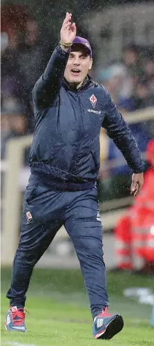  ?? SESTINI ?? Vincenzo Montella, 45 anni, tecnico della Fiorentina