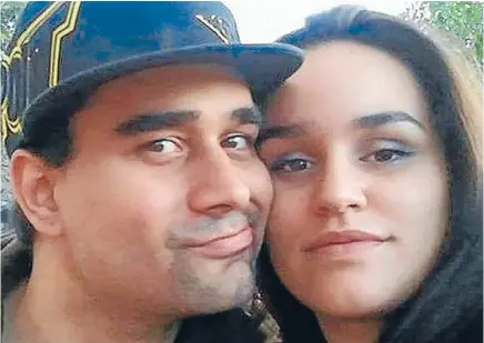  ??  ?? The day before: Derek Medina with his wife of one year, Jennifer Alfonso. He posted this image on Facebook just 24 hours before he shot and killed her – and then posted a picture of her body on the social networking site. Medina then handed himself in...