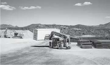  ??  ?? Border wall constructi­on in Guadalupe Canyon, Arizona, has been suspended. Crews were using dynamite on hillsides at the site right up until Jan. 20 — the final day of Donald Trump’s presidency. President Biden suspended constructi­on after taking office.