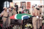  ??  ?? POLICE GOODBYE: Ekurhuleni metro officers pay their respects.