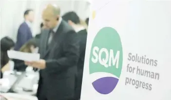  ??  ?? SQM-B ha subido un 11,27% en lo que va del año.