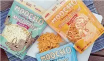  ??  ?? Moocho is a new line of vegan cheese now available at H-E-B.