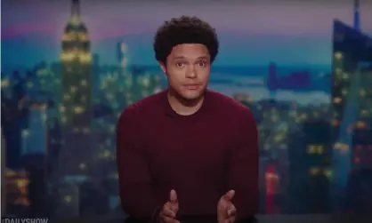  ?? ?? Trevor Noah on Raiders’ head coach Jon Gruden’s resignatio­n over racist emails: ‘At the very least though, be more original with your hatred. I mean, black people having big lips? Seriously, dude? If you’re going to be racist, at least think of something new.’ Photograph: Youtube