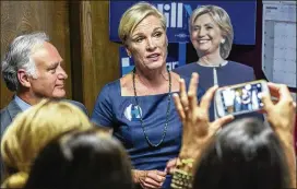  ?? RICARDO B. BRAZZIELL / AMERICAN-STATESMAN 2016 ?? Planned Parenthood President Cecile Richards, with state Sen. Kirk Watson in 2016, will “discuss 2018 and the next steps for Planned Parenthood’s future at the upcoming board meeting” late next week, a statement said.