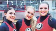  ?? Contribute­d ?? This year’s LFO Red Feathers Dance Team includes seniors Molly Boone, Jordan Cash and Lyndsie Gadd.