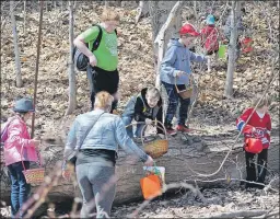  ?? ASHLEY THOMPSON ?? The first annual Kentville Kids Easter Egg Hunt gave participan­ts plenty of opportunit­ies to explore Miner’s Marsh.