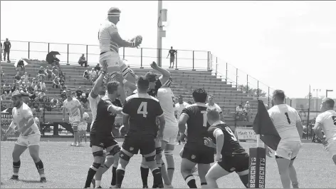  ?? REUTERS ?? A forward rises to collect a lineout throw during a Major League Rugby match between the Houston SaberCats and Austin Elite at Dyer Stadium in Houston, Texas, on April 28. The new profession­al circuit has already signed television deals and has high...