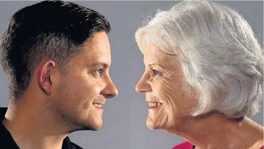  ?? Help for Heroes ?? > Grandmothe­r Dorothy Garrett comes face to face with former soldier Mike Matthews whose life she has helped to transform