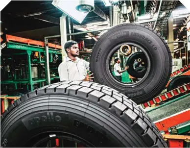  ??  ?? Ä Apollo Tyres is confident of good growth through story measures.