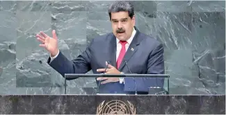  ?? AP ?? Nicolás Maduro denunció Donald Trump busca invadir a Venezuela.