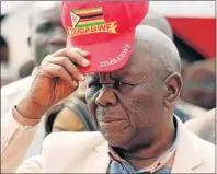  ?? Picture: REUTERS ?? FIGHTING CANCER: Zimbabwe’s opposition MDC leader Morgan Tsvangirai, who is in hospital in South Africa, at a rally in Harare in August this year