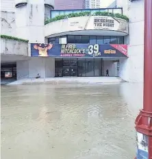  ??  ?? Alley Theater had more than 8 feet of water in one of its theaters after enduring Hurricane Harvey.