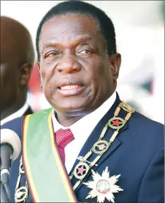  ??  ?? President Mnangagwa