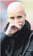  ??  ?? Full squad: Manchester City manager Pep Guardiola