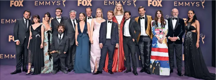  ??  ?? Cast of Best Drama Emmy.