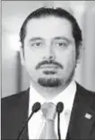  ??  ?? Saad al-Hariri