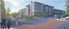  ?? KORB & ASSOCIATES ?? Constructi­on on The Hills, a large upscale apartment developmen­t planned for the Brewers Hill neighborho­od, is to begin this summer.