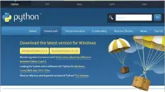  ??  ?? Figure 1: Python download page from the official portal