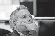  ??  ?? Specialist Anthony Rinaldi works on the floor of the New York Stock Exchange on Wednesday.