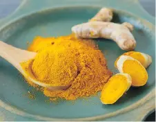  ??  ?? Cortisol-controllin­g turmeric can be infused in tea or used in smoothies.