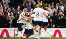  ?? FC/Shuttersto­ck ?? Tottenham Hotspur Women celebrate scoring against Arsenal last month. Photograph: Jed Leicester/Tottenham Hotspur