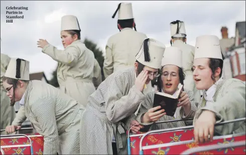  ?? PHOTO: GETTY IMAGES ?? Celebratin­g Purim in Stamford Hill