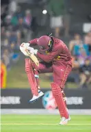  ?? Picture / Photosport ?? Chris Gayle proved suspect to shortpitch­ed bowling on this tour.