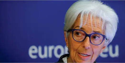  ?? ?? La BCE, présidée par Christine Lagarde, a relevé de deux points de pourcentag­e ses taux depuis juillet. (Crédits : JOHANNA GERON)