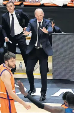  ??  ?? Dusko Ivanovic, entrenador del Kirolbet Baskonia, en la semifinal.