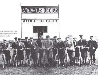  ??  ?? The archive includes photograph­s of staff sports clubs