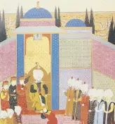  ??  ?? A miniature depicting Bayezid II’s cülus ceremony, the rite of accession to the throne.