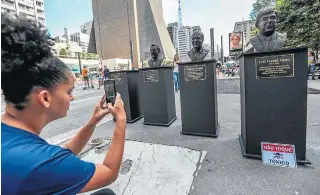  ?? GABRIELA BILO/ESTADÃO ?? Memória. Fleury e Alckmin foram lembrados por não terem conseguido recuperar rios