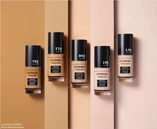  ??  ?? CoverGirl’s TruBlend Matte Made foundation.