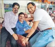  ?? HT PHOTO ?? Former India captains Kris Srikkanth (from left), Dilip Vengsarkar and Mohammad Azharuddin in Kanpur.