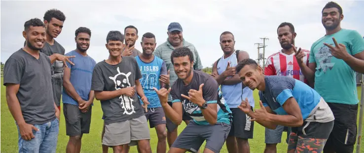  ?? Photo: ?? Nasinu players and officials at the Fiji FA Academy in Suva on August 5, 2020.