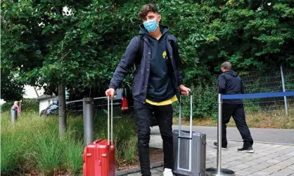  ??  ?? Kai Havertz met up with the Germany squad in Stuttgart on Monday but will join Chelsea in the coming days. Photograph: Thomas Kienzle/AFP/Getty Images