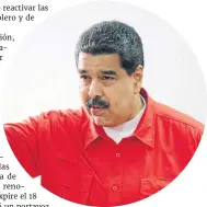  ?? ?? Maduro aspira a reelegirse por tercer mandato consecutiv­o.