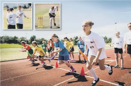  ??  ?? Youngsters enjoy the Summer School Games.