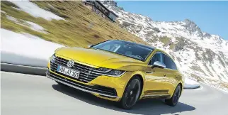  ?? IMAGES COURTESY OF VOLKSWAGEN CANADA ?? Volkswagen’s new flagship, the 2019 Arteon executive sedan, combines the power of a turbocharg­ed engine with the sure-footedness of all-wheel drive.