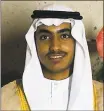  ?? Associated Press file photo ?? Hamza bin Laden, the son of of the late alQaida leader Osama bin Laden, has been killed in a counterter­rorism operation in the Afghanista­nPakistan region, a White House statement said.