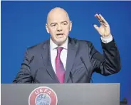  ?? AFP ?? Fifa president Gianni Infantino says health first, everything else next.