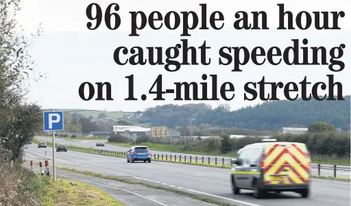  ?? Picture: Robert Melen ?? The A40 heading into Carmarthen has been the subject of a 50mph speed limit for more than a year - a limit that isn’t working.