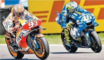  ??  ?? Honda y Yamaha se disputan el campeonato de Moto GP 2018.