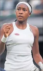  ??  ?? Teenage sensation Cori Gauff